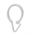 SHOWER CURTAIN RING PLASTIC WHITE